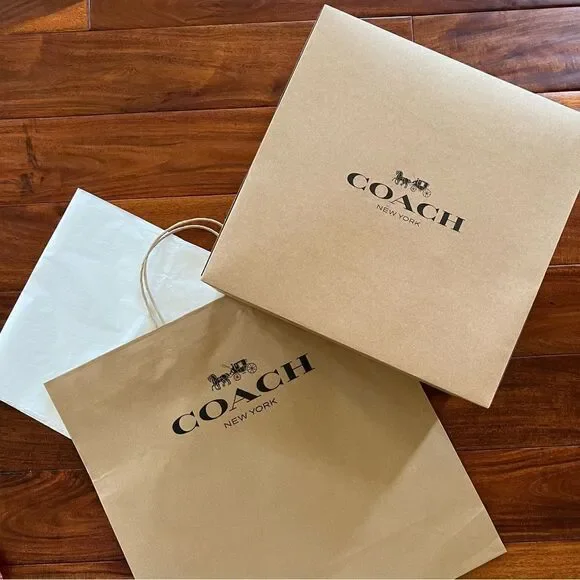 Coach NEW Gift Box, Gifting Paper Bag Brand Wrapping Tissue Package Bundle - Picture 5 of 11